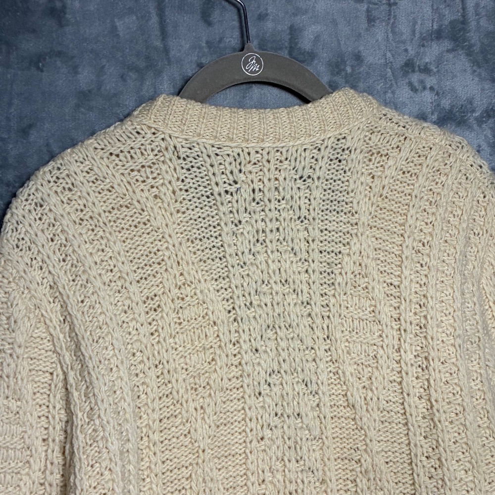 Vtg Pendleton Virgin Wool Cable Knit Cardigan Swe… - image 8